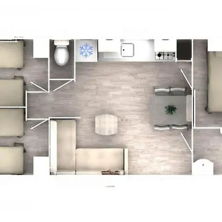Camping Mobil-home Spacieux Avec Terrasse - 3 - 6 Personnes - Api-1-52-452 *