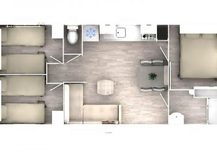 Campingplads Mobil-home Spacieux Avec Terrasse - 3 - 6 Personnes - Api-1-52-452 *